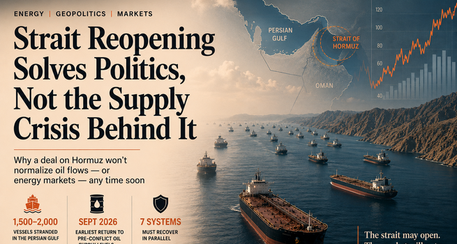 Strait Reopening Solves Politics, Not the Supply Crisis Behind It