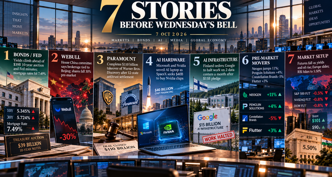 Fed Minutes and a $39 Billion Auction Meet 7.49% Mortgage Rates as Webull Sinks 30% and Nvidia Unveils an AI Laptop With Microsoft: 7 Reads Before Wednesday's Bell