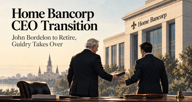Home Bancorp CEO John Bordelon to Retire, Guidry Takes Over