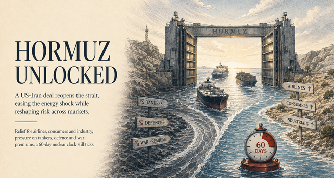 Hormuz Unlocked: What the US-Iran MOU Means for Energy, Defense, and Market Risk