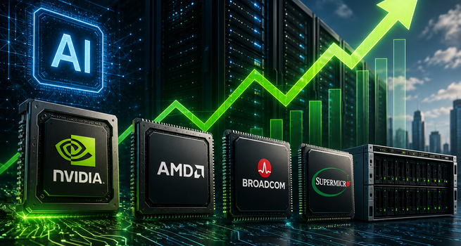 Electronic Technology Stocks Surge as AI Infrastructure Spending Accelerates: Why Nvidia (NASDAQ: NVDA), AMD (NASDAQ: AMD), Broadcom (NASDAQ: AVGO), and Super Micro (NASDAQ: SMCI) Are Leading the Market