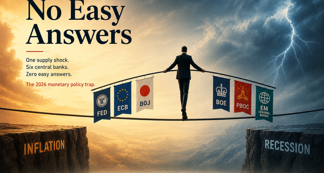 One Supply Shock, Six Central Banks, Zero Easy Answers: The 2026 Monetary Policy Trap