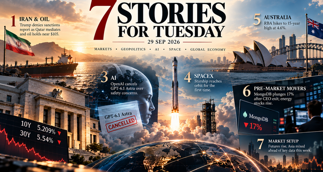 Starship Reaches Orbit for the First Time as Yields Ease Off Multiyear Highs and OpenAI Cancels Its GPT-6.1 Astra Release: 7 Reads Before Tuesday's Bell