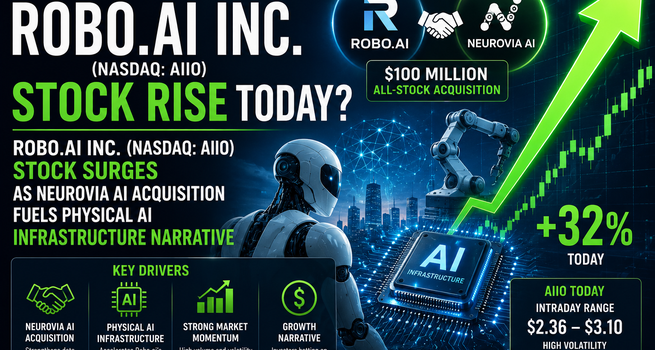 Why Robo.ai Inc. (NASDAQ: AIIO) Stock Surges more than 30% ?