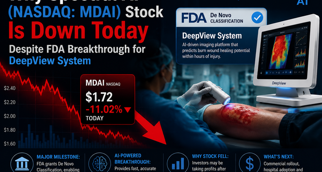 Why Spectral AI (NASDAQ: MDAI) Stock Is Down Today Despite FDA Breakthrough for DeepView System.