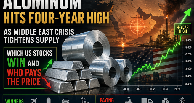 Aluminum Hits Four-Year High as Middle East Crisis Tightens Supply: Which US Stocks Win and Who Pays the Price