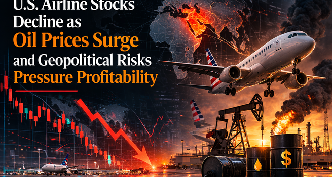 U.S. Airline Stocks Decline as Oil Price Surge and Geopolitical Risks Pressure Profitability