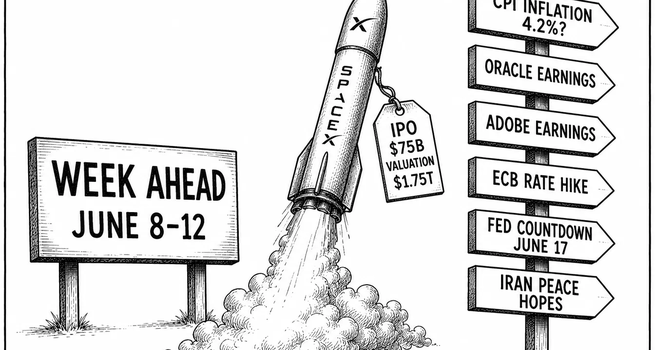 Week Ahead (June 8 to 12): SpaceX IPO, CPI Inflation, and the Fed Countdown Set to Define the Summer Outlook