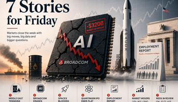 Employment Report, Broadcom's $320 Billion Wipeout and SpaceX Blocked from S&P 500: 7 Stories Closing the Week